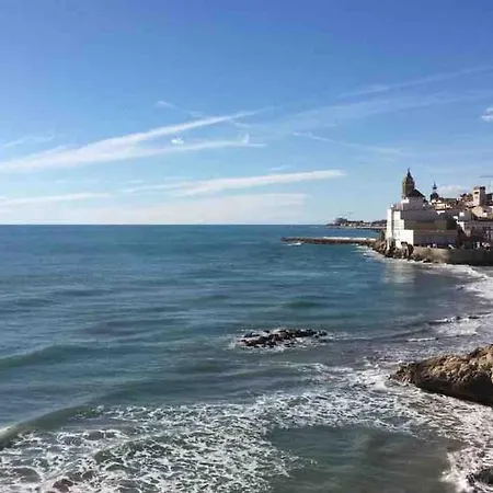 アパート Atico Con Vistas Al Mar, Solarium Privado Y Piscina シッチェス